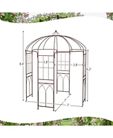 Slickblue 8.4 x 7 Feet Wide Birdcage Shape Garden Arbor