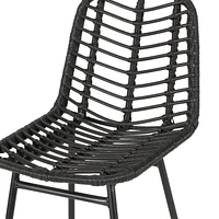 Exclusive Wicker Barstools for Chic Outdoor Ambiance (Set of 2)