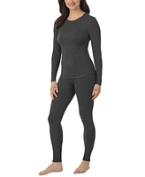 Cuddl Duds Women's Ribbed Crewneck Long-Sleeve Top