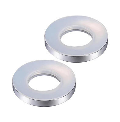 Yescom Aquaterior Bathroom Sink Mounting Ring Chrome Plating for Home Countertop Glass Vessel Sink 2 Pack