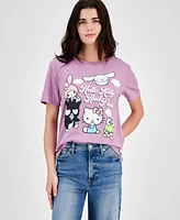 Love Tribe Juniors' Hello Kitty & Friends Crewneck Short-Sleeve Tee