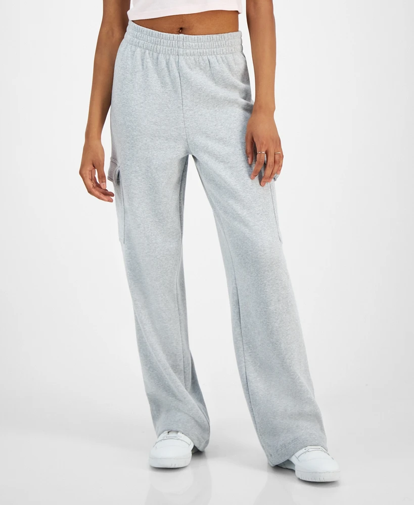 Grayson Threads, The Label Juniors' Wide-Leg Cargo Sweatpants