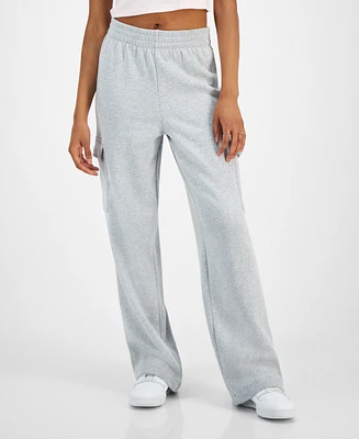 Grayson Threads, The Label Juniors' Wide-Leg Cargo Sweatpants