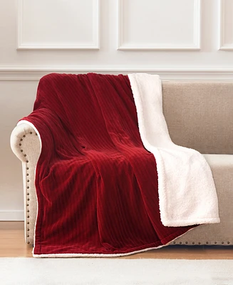 Thermasnug Chenille Sherpa Digital Electric Throw, 50" x 70"
