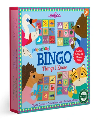 Eeboo Preschool Bingo Things I Know Memory Skills