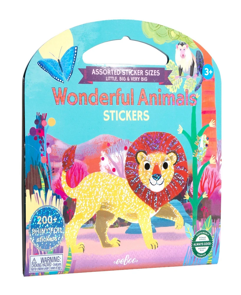 Eeboo Wonderful Animals Shiny Sticker Book