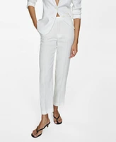 Mango Women's Linen Suit Pants