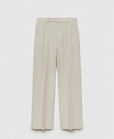 Mango Women's Straight Striped Pants