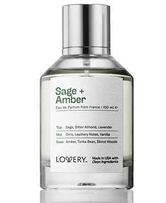 Lovery Sage + Amber Eau de Parfum, 3.4 oz.