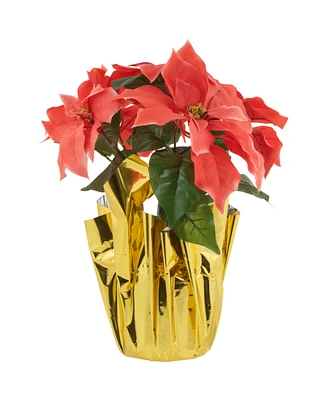 Northlight Dark Pink Artificial Christmas Poinsettia 13.75"