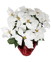 Northlight White Artificial Christmas Poinsettia 20"