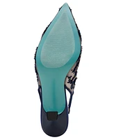 Betsey Johnson Women's Nikki Embroidered Slingback Evening Pumps