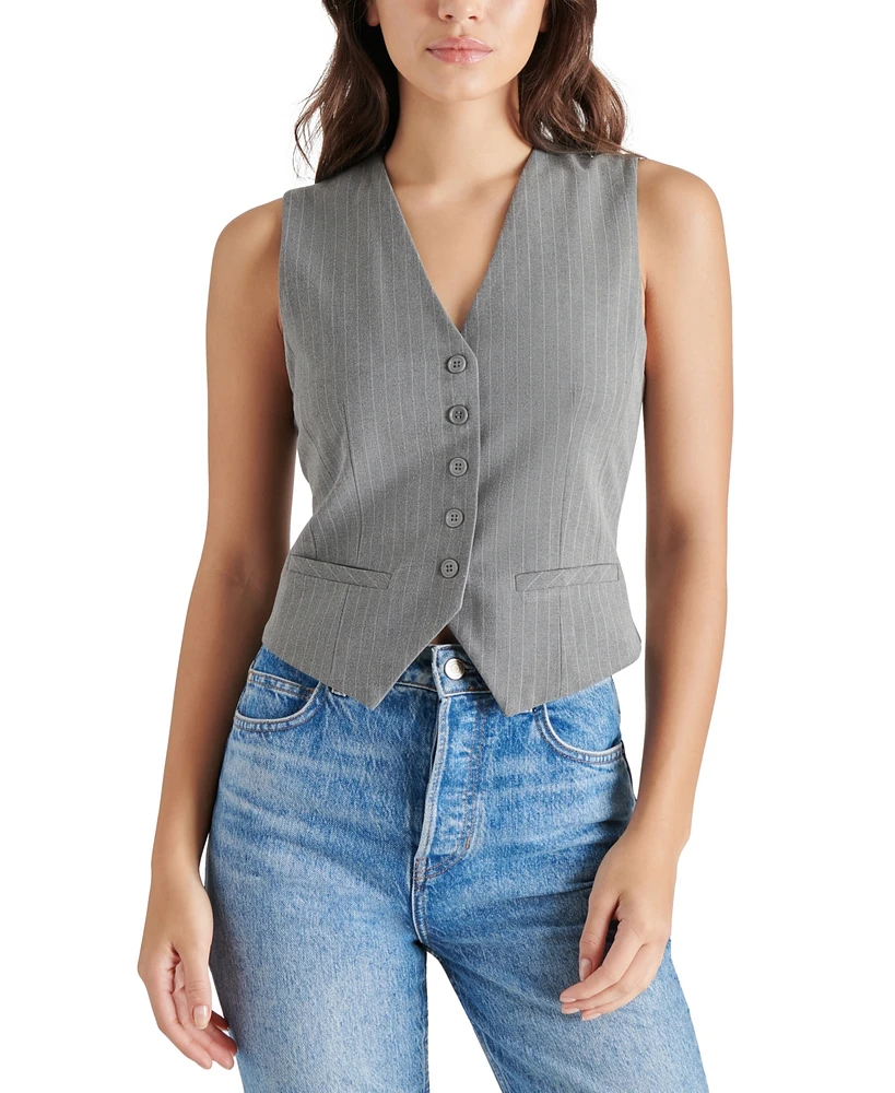 Steve Madden Women's Barett Pinstripe Vest