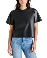 Steve Madden Women's Ezra Faux-Leather Top