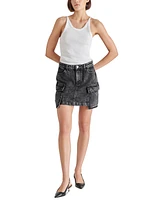 Steve Madden Women's Letizia Denim Cargo Mini Skirt