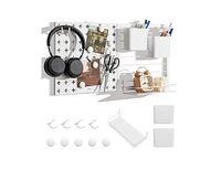 Slickblue Pegboard Combination Kit Combination Wall Organizer with Magnets and Hooks