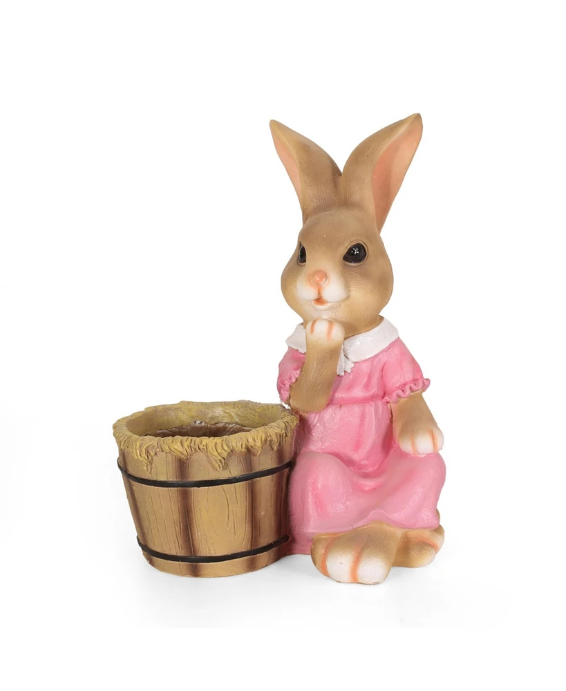 Simplie Fun Enchanted Rabbit Planter Charming Garden Companion