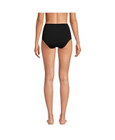 Lands' End Women's Sculpting Suit Chlorine Resistant Targeted Control Retro High Waisted Bikini Swim Bottoms