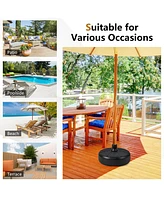 Gymax Patio Fillable Round Umbrella Base Stand Fit Pole 1.5'' Holder 40 lbs Outdoor