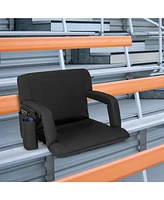Slickblue Stadium Seat for Bleachers with Back Support 6 Adjustable Positions