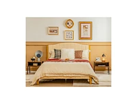 Slickblue 2 Pieces Stackable Night Stand Bedside End Table Set