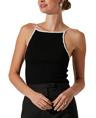 Astr the Label Women's Jenini Halter Sleeveless Sweater