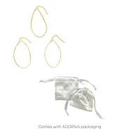 Adornia Gold Tarnish Resistant Adjustable 9-11" Herringbone, Valentina and Mariner Chain Anklet Set