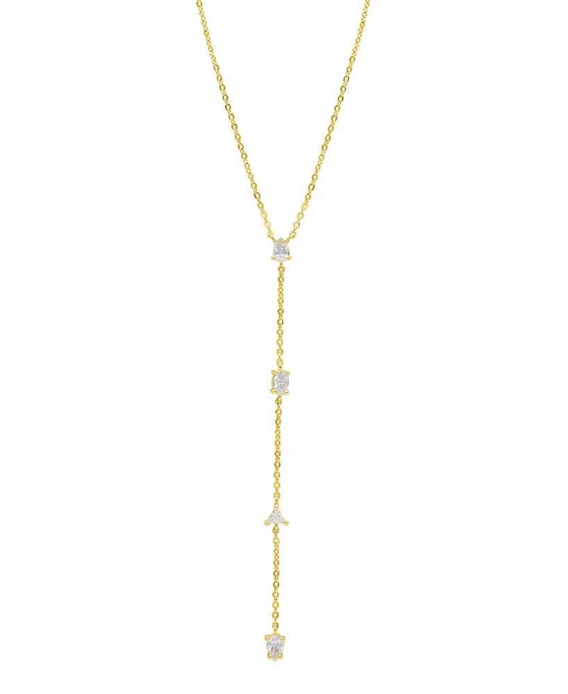 Adornia Gold Adjustable Mixed Stone Lariat Y-Necklace