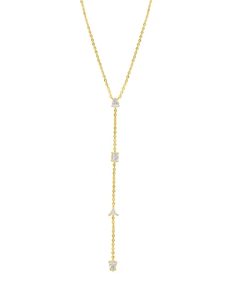 Adornia Gold Adjustable Mixed Stone Lariat Y-Necklace