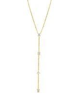 Adornia Gold Adjustable Mixed Stone Lariat Y-Necklace