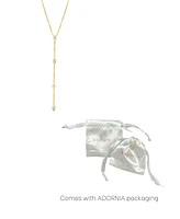 Adornia Gold Adjustable Mixed Stone Lariat Y-Necklace