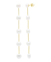 Adornia Gold Freshwater Cultivated Pearl Sweeper Earrings