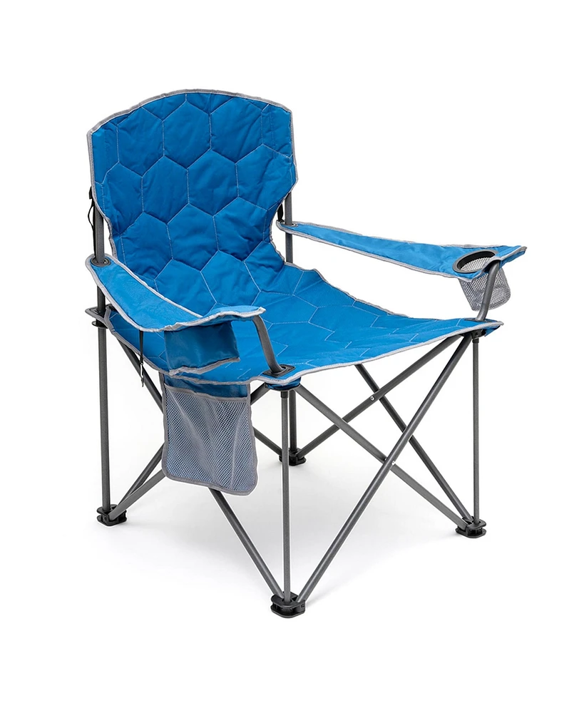 Mondawe Oversized Folding Camping Chair with Cup Holder and Side Pocket Outdoor