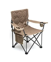 Mondawe Outdoor Chair Oversized Folding Camping with Cup Holder and Storage