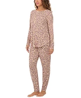 Cuddl Duds Women's 2-Pc. Printed Jogger Pajamas Set