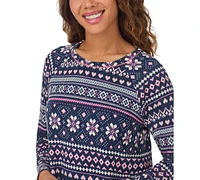 Cuddl Duds Women's Printed Long-Sleeve Sleepshirt