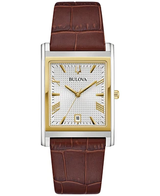 Bulova Men's Sutton Brown Leather Strap Watch 29mm