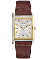 Bulova Men's Sutton Brown Leather Strap Watch 29mm