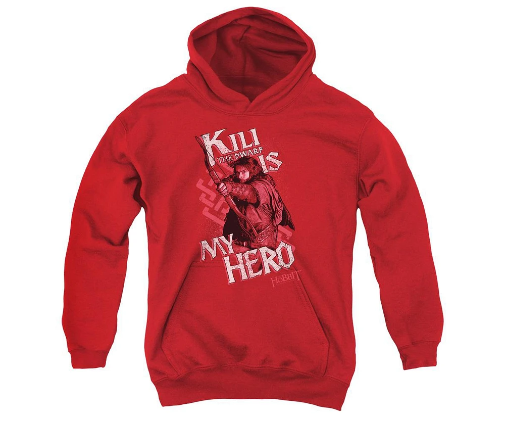 The Hobbit Boys Youth Kili Is My Hero Pull Over Hoodie / Hooded Sweatshirt