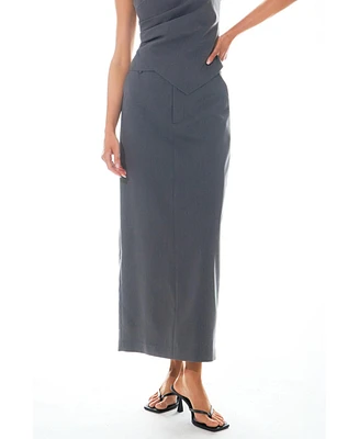 Grey Lab Women's Mid-Waisted Maxi Skirt