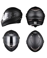 Ahr Run-F1 Dot Motorcycle Full Face Helmet Dual Visors Abs Sheel Street Bike Touring Racing Sports