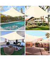 18x18 Ft 97% Uv Block Square Sun Shade Sail Hdpe Canopy Patio Backyard Pool Lawn