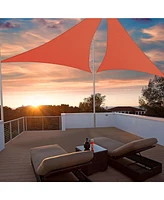 2 Pack 20 Ft 97% Uv Block Triangle Sun Shade Sail Canopy Outdoor Patio Lawn