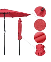 Yescom 9Ft UV50+ Aluminum Outdoor Table Patio Umbrella with Crank Tilt 3000PA Sunshade Deck Yard Garden Pool Balcony