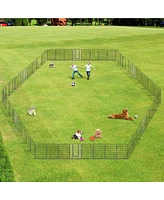 Yescom Pieces 28"x47" Pet Playpen Extra Large Dog Exercise Fence Panel Crate Outdoor