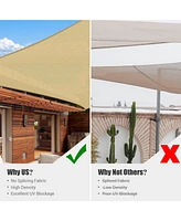 Yescom 19x13 Ft Rectangle Hdpe Sun Shade Sail Canopy 97% Uv Block Outdoor Garden 2 Pack