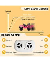 Yescom 12V Kids Ride On Truck Car Jeep with Remote Control, Led,3 Speeds Pink