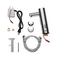 Automatic Sensor Bathroom Faucet 1 Hole Touchless Hot & Cold Undermount Sink Mixer Tap Bn