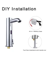 Yescom Automatic Sensor Bathroom Faucet 1 Hole Touchless Hot & Cold Above Counter Sink Mixer Tap