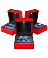 Yescom Led Ring Box Jewelry Wedding Engagement Proposal Lighted Ear Ring Case Pack